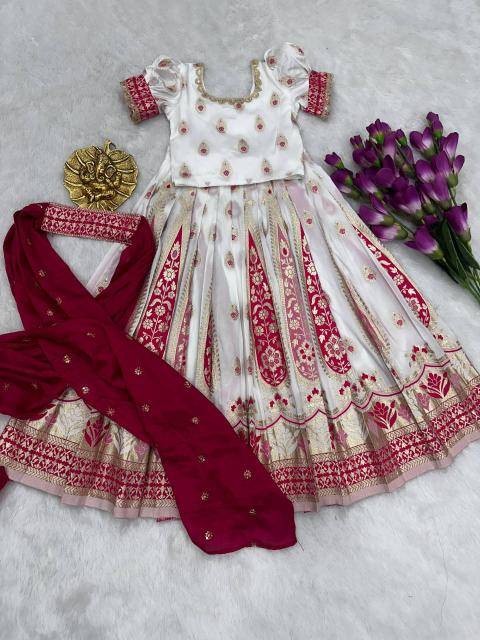 NEW LAUNCING KIDS LEHENGA CHOLI nylon silk Kids clothing wholesale market in Kolkata